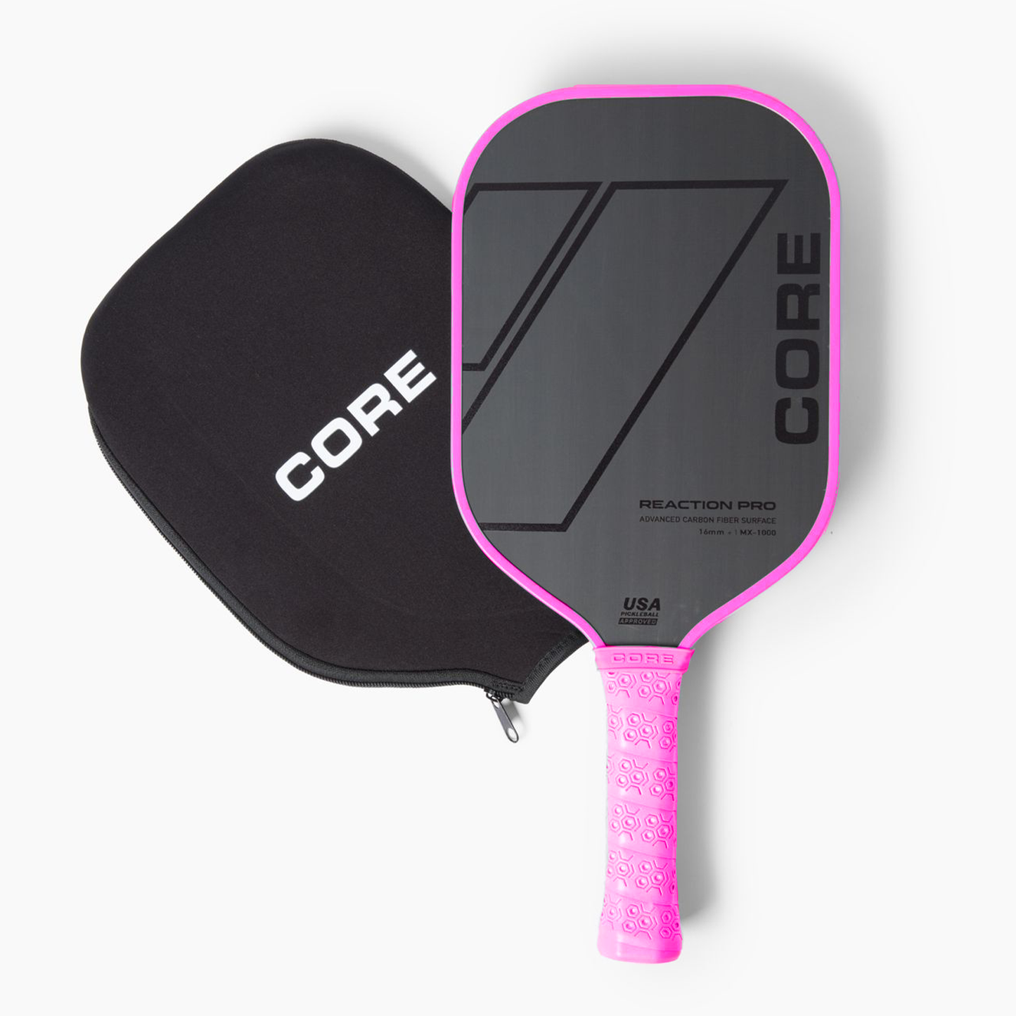 CORE Reaction Pro Pickleball Paddle | T700 Carbon Fiber Surface | MX-1000